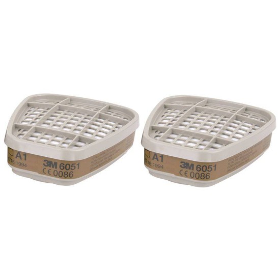 Filtre A1 pentru vapori organici 3M 6051 Gri Filtre A1 pentru vapori organici 3M 6051 Gri