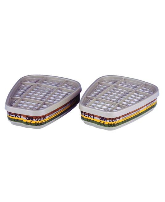 Filtre ABEK1 pentru amoniac, gaze acide si vapori organici 3M 6059 Gri
