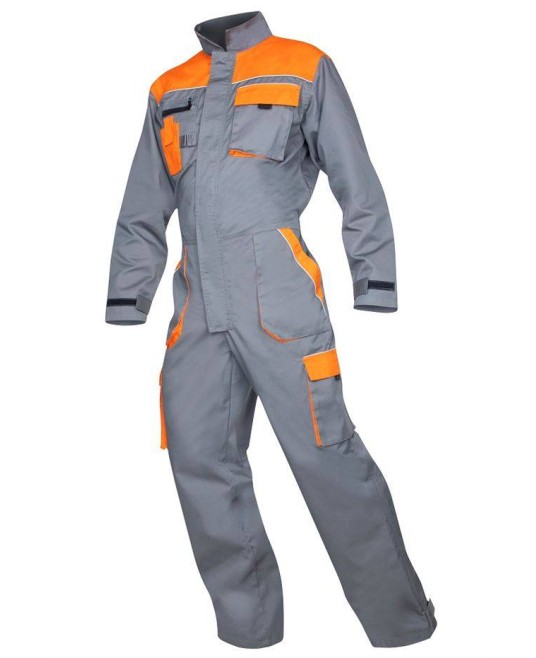 Combinezon de lucru tercot 235g/m2 Strong Gri si Portocaliu