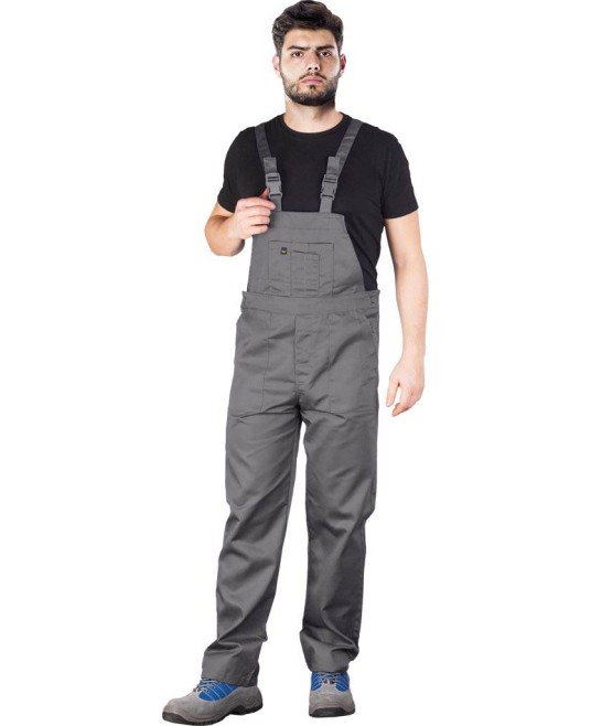 Salopeta cu pieptar subtire, tercot 262g/m2, Gri