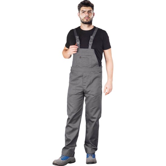 Salopeta cu pieptar subtire, tercot 262g/m2, Gri Salopeta cu pieptar subtire, tercot 262g/m2, Gri