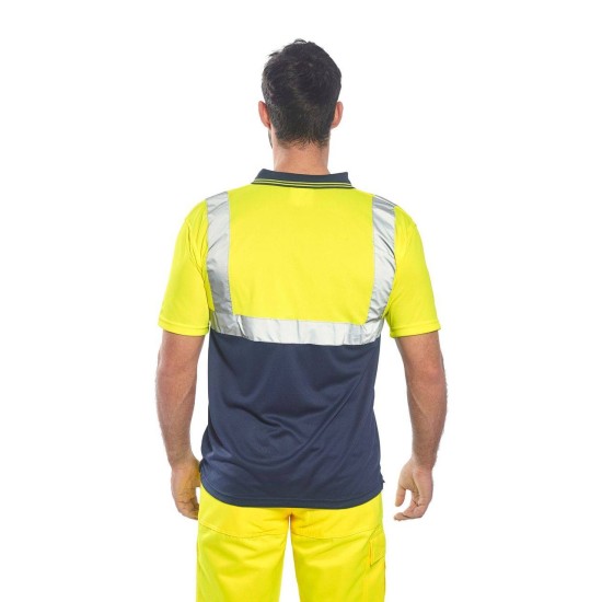 Tricou Polo Doua tonuri, Galben si bleumarin Tricou Polo Doua tonuri, Galben si bleumarin