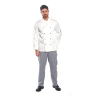Tunica bucatari cu maneca lunga, tercot, 190g/m2 [C834] Alb