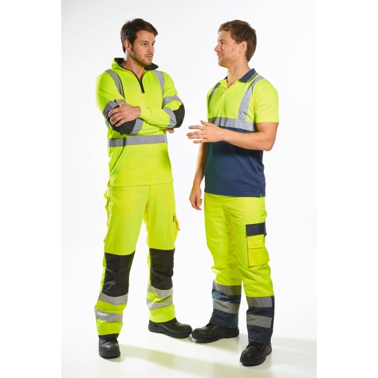 Hanorac HiVis reflectorizant cu fermoar scurt, 300g/m2 [B308] Galben