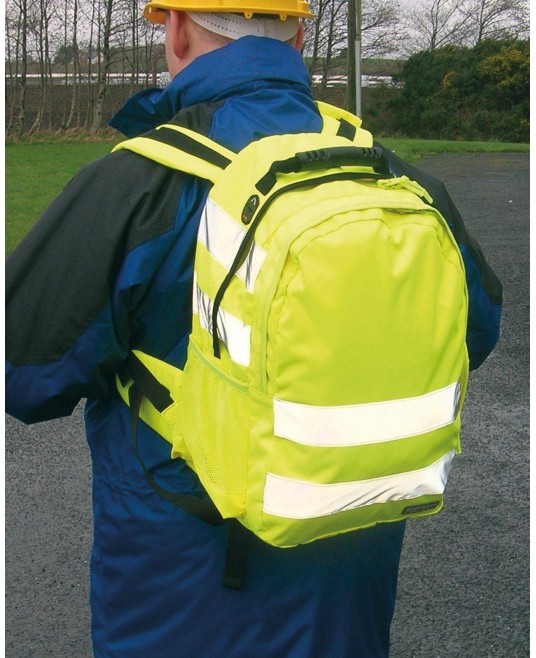 Rucsac cu benzi reflectorizante Hi-Vis [B905] Galben