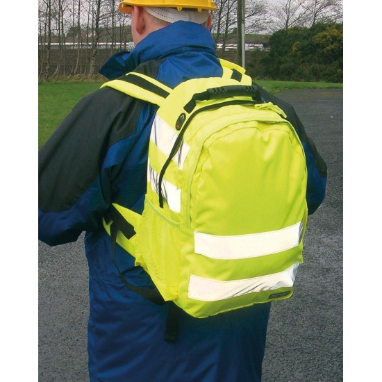 Rucsac cu benzi reflectorizante Hi-Vis [B905] Portocaliu