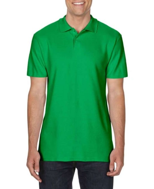 Tricou polo Gildan softstyle, 100% bumbac, densitate 177g/m2, inchidere cu 2 nasturi Verde deschis