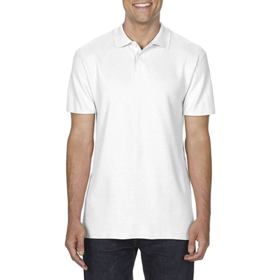 Tricou polo Gildan softstyle, 100% bumbac, densitate 177g/m2, inchidere cu 2 nasturi Alb Tricou polo Gildan softstyle, 100% bumbac, densitate 177g/m2, inchidere cu 2 nasturi Alb