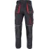Pantaloni de lucru  Carl, tercot 235g/m2, Negru-rosu