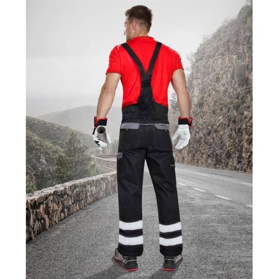 Salopeta reflectorizanta cu pieptar Cool Trend Reflex negru, 100% bumbac, 260g/m2 Negru Salopeta reflectorizanta cu pieptar Cool Trend Reflex negru, 100% bumbac, 260g/m2 Negru