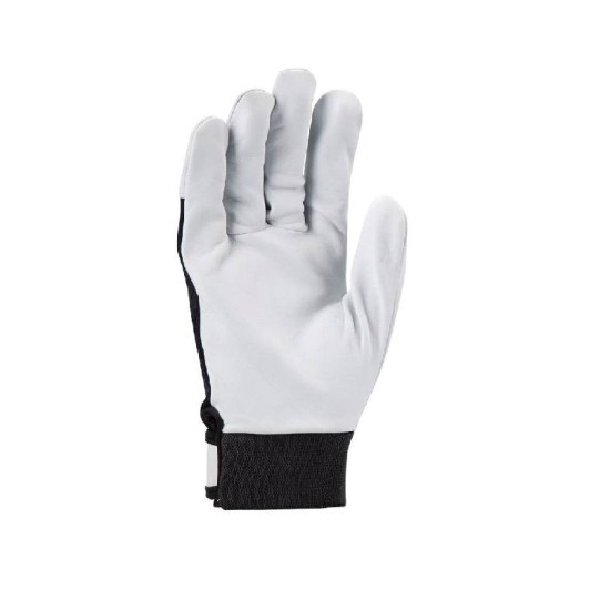Manusi de protectie din piele de oaie, inchidere cu scai Gri si negru Manusi de protectie din piele de oaie, inchidere cu scai Gri si negru