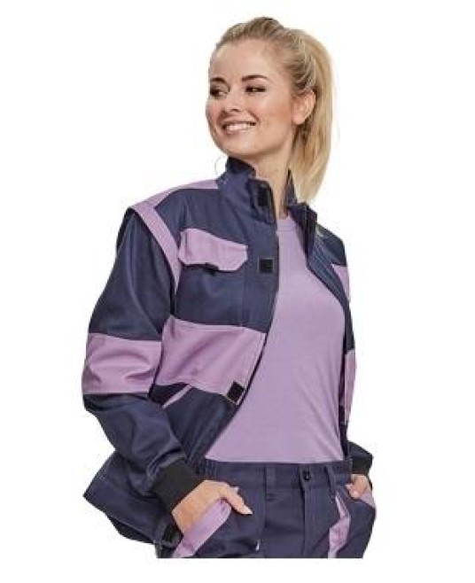 Jacheta de lucru cu maneci detasabile, model special pentru femei, bleumarin cu mov, colectia Max Neo Violet