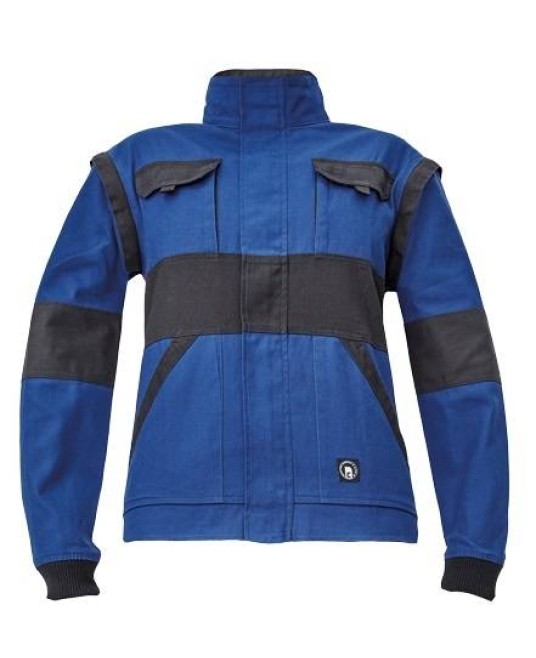 Jacheta de lucru cu maneci detasabile, model special pentru femei, albastru cu negru, colectia Max Neo Albastru