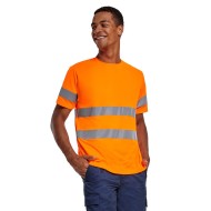 Tricou reflectorizant cu maneca scurta, 130g/m2 Portocaliu