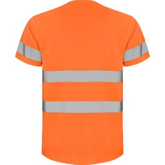 Tricou reflectorizant cu maneca scurta, 130g/m2 Portocaliu Tricou reflectorizant cu maneca scurta, 130g/m2 Portocaliu
