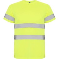 Tricou reflectorizant cu maneca scurta, 130g/m2 Galben