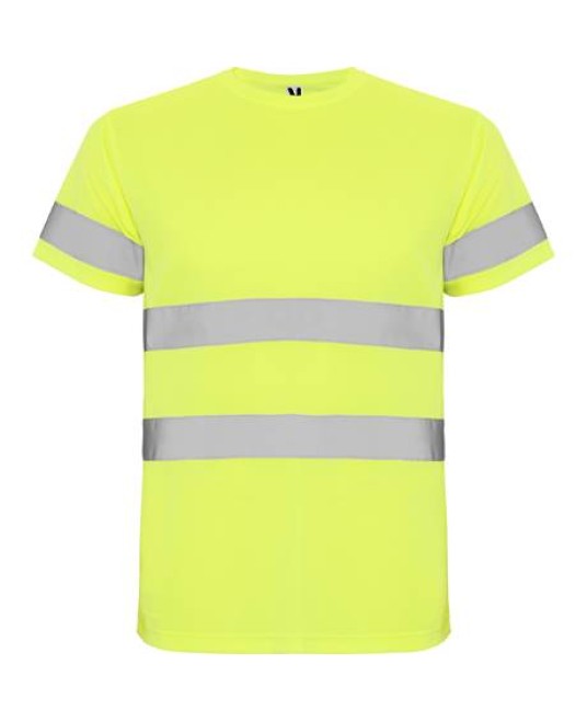 Tricou reflectorizant cu maneca scurta, 130g/m2 Galben