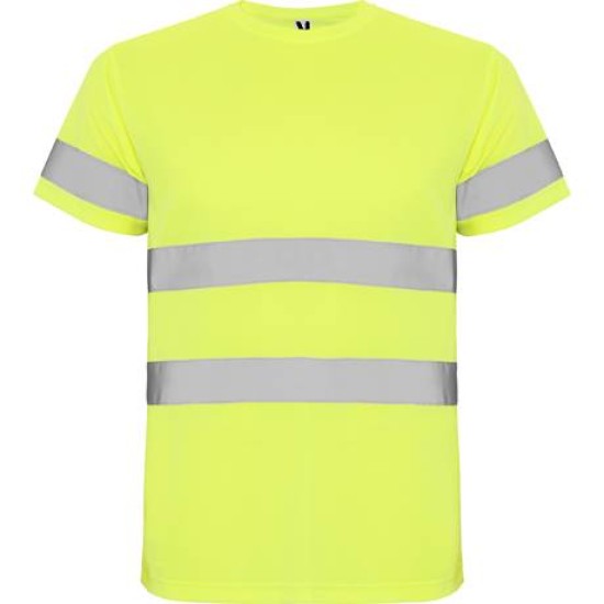 Tricou reflectorizant cu maneca scurta, 130g/mp Galben