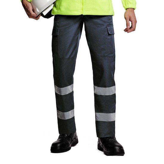 Pantaloni de lucru cu dungi reflectorizante Daily Gri inchis Pantaloni de lucru cu dungi reflectorizante Daily Gri inchis