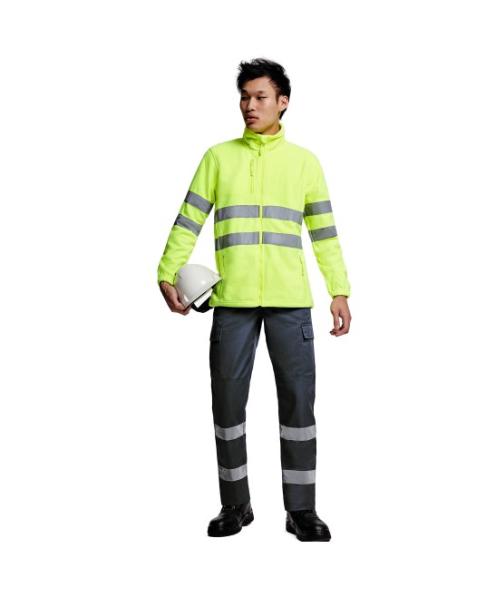 Pantaloni de lucru cu dungi reflectorizante Daily  Gri inchis