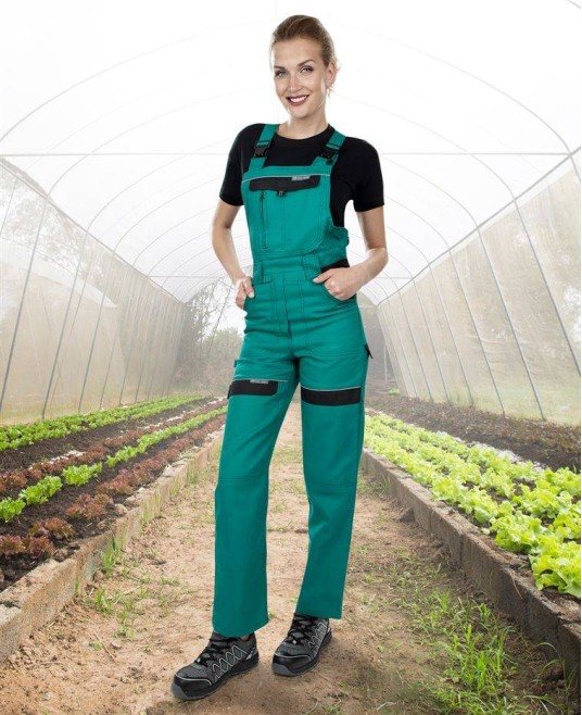 Salopeta cu pieptar femei, verde