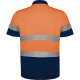 Tricou polo HiVis reflectorizant, 170g/m2 Portocaliu si bleumarin Tricou polo HiVis reflectorizant, 170g/m2 Portocaliu si bleumarin