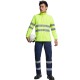 Jacheta fleece reflectorizanta Galben si bleumarin Jacheta fleece reflectorizanta Galben si bleumarin