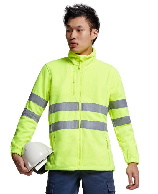 Jacheta fleece reflectorizanta Galben