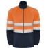 Jacheta fleece reflectorizanta Bleumarin si portocaliu