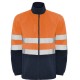 Jacheta fleece reflectorizanta Bleumarin si portocaliu Jacheta fleece reflectorizanta Bleumarin si portocaliu