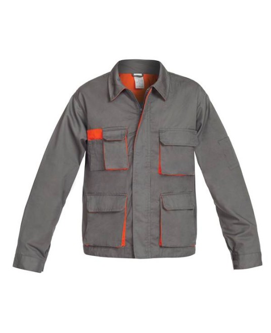 Jacheta de lucru tercot, 240 g/m2 Gri cu portocaliu