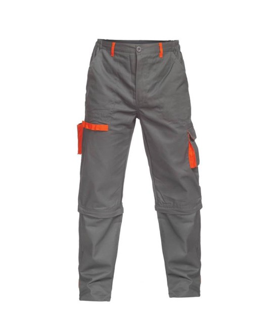 Pantaloni de lucru tercot, 240 g/m2 Gri cu portocaliu