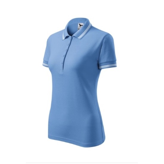 Tricou polo femei, 200g/m2, Malfini Urban 220, Albastru deschis Tricou polo femei, 200g/m2, Malfini Urban 220, Albastru deschis