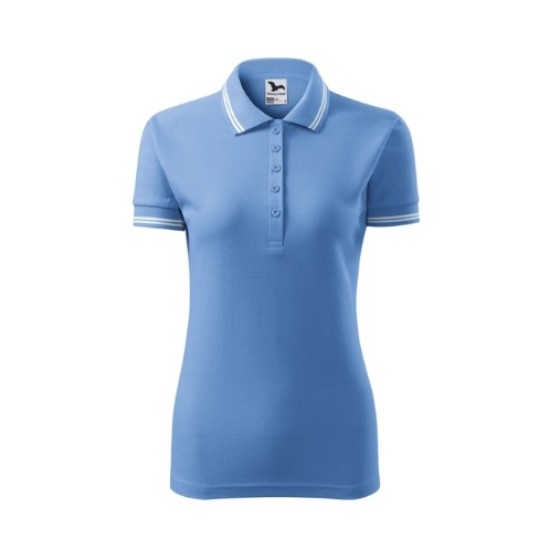 Tricou polo femei, 200g/m2, Malfini Urban 220 Albastru deschis