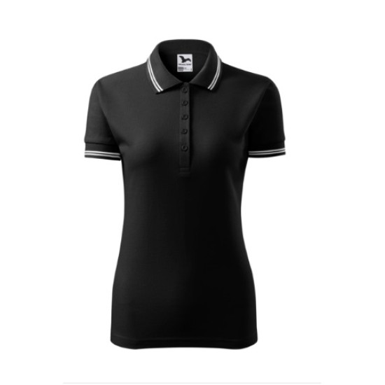 Tricou polo femei, 200g/m2, Malfini Urban 220 Negru Tricou polo femei, 200g/m2, Malfini Urban 220 Negru