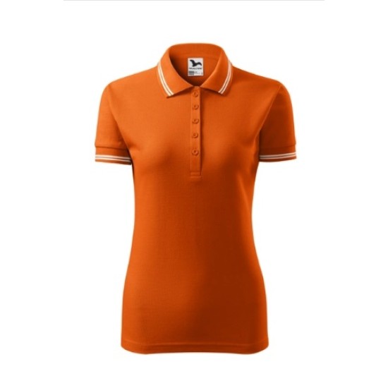 Tricou polo femei, 200g/m2, Malfini Urban 220, Portocaliu Tricou polo femei, 200g/m2, Malfini Urban 220, Portocaliu