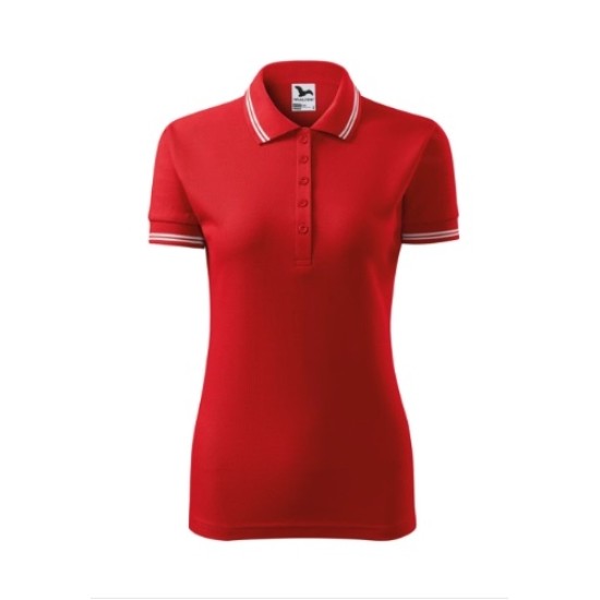 Tricou polo femei, 200g/m2, Malfini Urban 220  Rosu