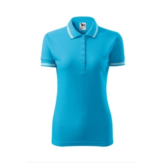 Tricou polo femei, 200g/m2, Malfini Urban 220 Turcoaz