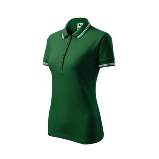 Tricou polo femei, 200g/m2, Malfini Urban 220 Verde inchis