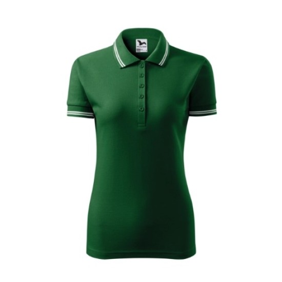 Tricou polo femei, 200g/m2, Malfini Urban 220 Verde inchis