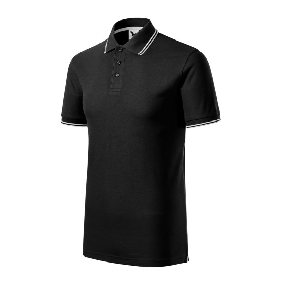 Tricou polo subtire, 180 g/mp, pentru barbati, Malfini Focus 232, negru Tricou polo subtire, 180 g/mp, pentru barbati, Malfini Focus 232, negru
