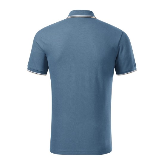 Tricou polo subtire, 180 g/mp, pentru barbati, Malfini Focus 232, denim Tricou polo subtire, 180 g/mp, pentru barbati, Malfini Focus 232, denim