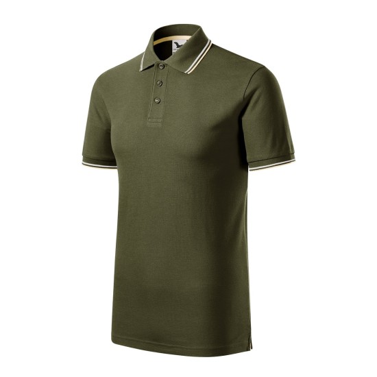 Tricou polo subtire, 180 g/mp, pentru barbati, Malfini Focus 232, military Tricou polo subtire, 180 g/mp, pentru barbati, Malfini Focus 232, military