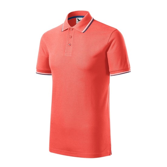 Tricou polo subtire, 180 g/mp, pentru barbati, Malfini Focus 232, coral Tricou polo subtire, 180 g/mp, pentru barbati, Malfini Focus 232, coral