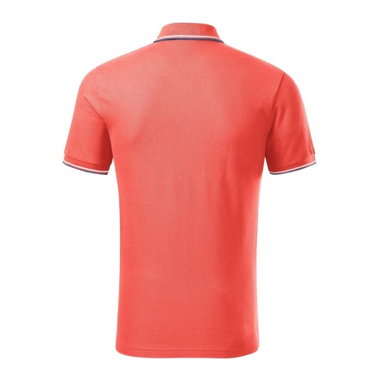Tricou polo subtire, 180 g/mp, pentru barbati, Malfini Focus 232, coral Tricou polo subtire, 180 g/mp, pentru barbati, Malfini Focus 232, coral