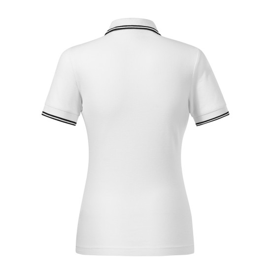 Tricou polo subtire, 180 g/mp, pentru femei, Malfini Focus 233, alb Tricou polo subtire, 180 g/mp, pentru femei, Malfini Focus 233, alb