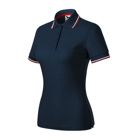 Tricou polo subtire, 180 g/mp, pentru femei, Malfini Focus 233, bleumarin