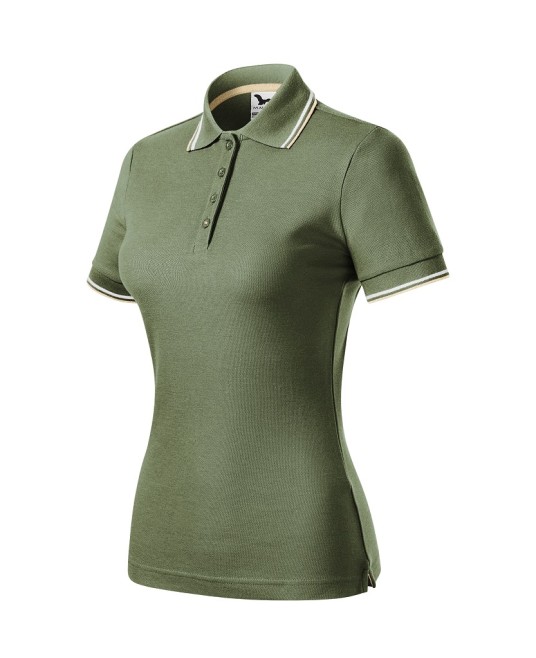 Tricou polo subtire, 180 g/mp, pentru femei, Malfini Focus 233, kaki