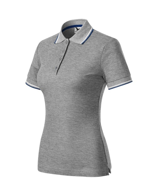 Tricou polo subtire, 180 g/mp, pentru femei, Malfini Focus 233, gri inchis