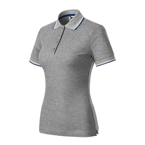 Tricou polo subtire, 180 g/mp, pentru femei, Malfini Focus 233, gri inchis